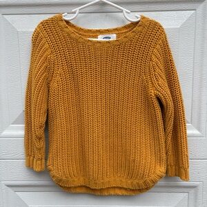2T Old Navy Chunky Knit Mustard Yellow toddler boy girl cozy Sweater